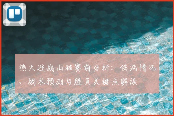 热火迎战山猫赛前分析:伤病情况、战术预测与胜负关键点解读